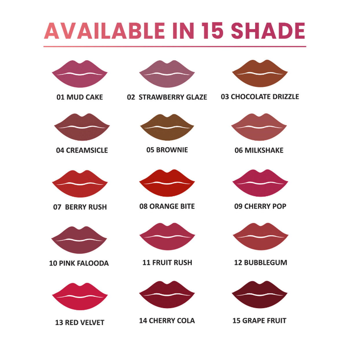 Shryoan Rich Color Non-Transfer Long Stay Creamy Lipstick - Grape Fruit 15 - Orange Bite - 08