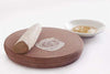 Sandalwood Rubbing Stone with Chandan Stick for Pooja, 6" Brown