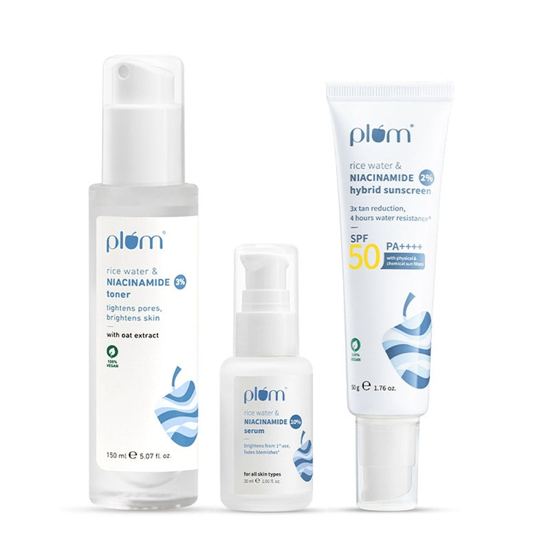 Plum Skin Brightening Kit Brightens & Improves Skin Texture - Suits All Skin Types