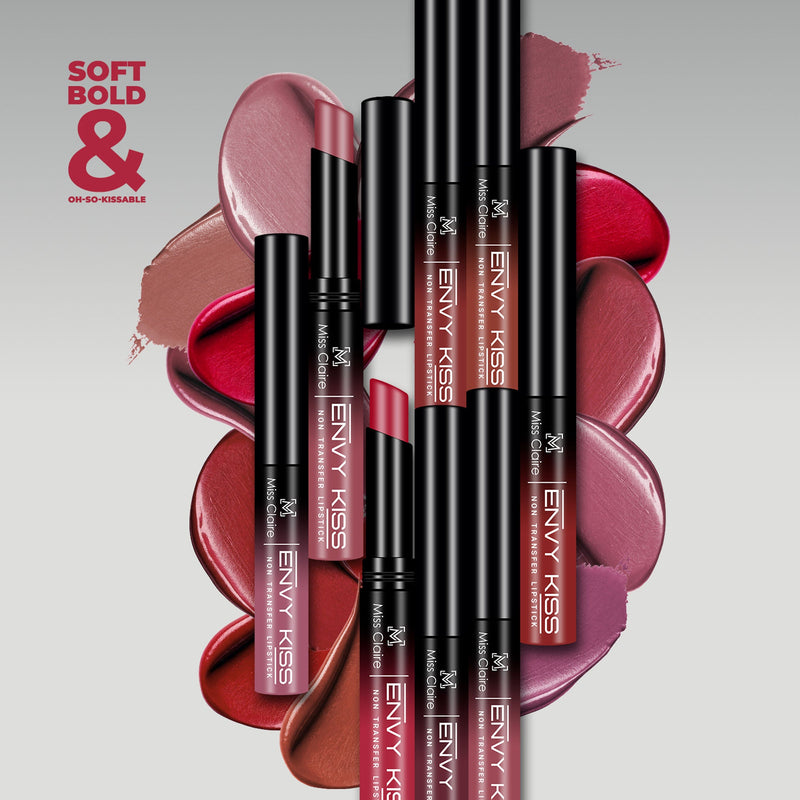 Miss Claire Envy Kiss Non Transfer Lipstick - 03 Petal Pink