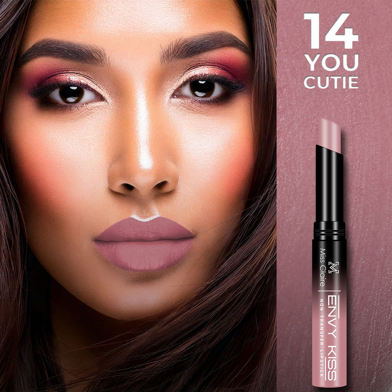 Miss Claire Envy Kiss Non Transfer Lipstick - 14 You Cutie