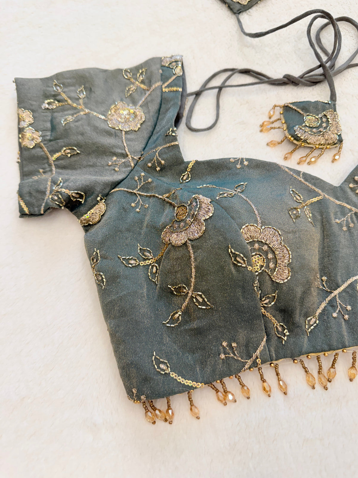 Zarina Smoke Green Blouse