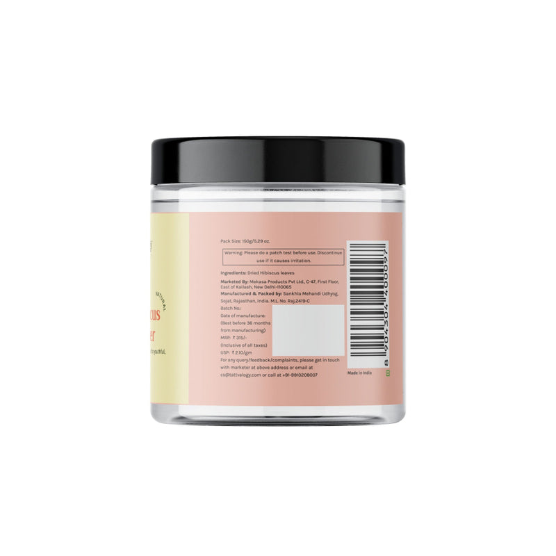 Tattvalogy Hibiscus Powder-Strengthens Hair Follicles, Anti-Aging Pack for Natural Skin & Hair Care