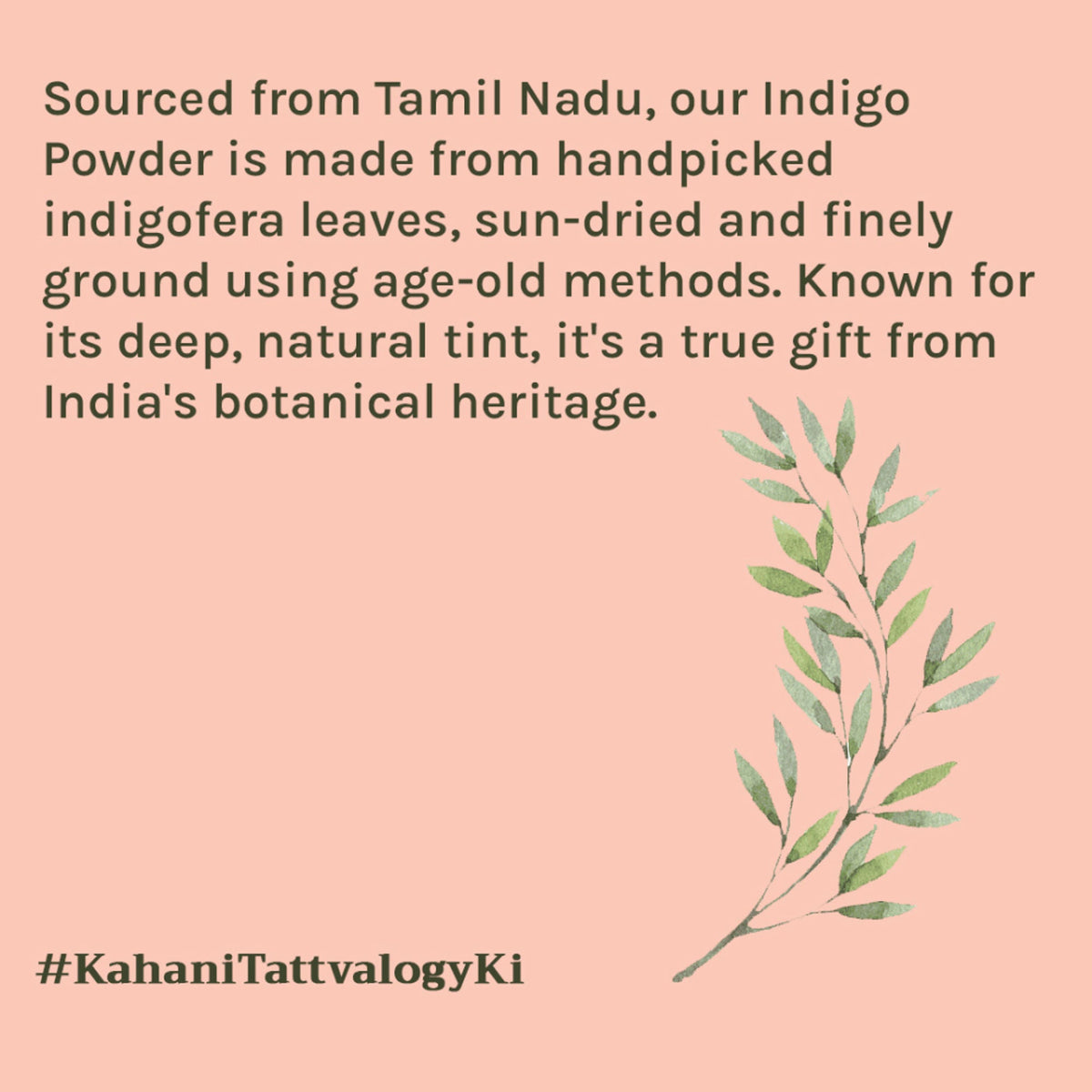 Tattvalogy Indigo Powder - Natural Hair Color with Henna for Soft, Indian Hair Shade & Conditioning