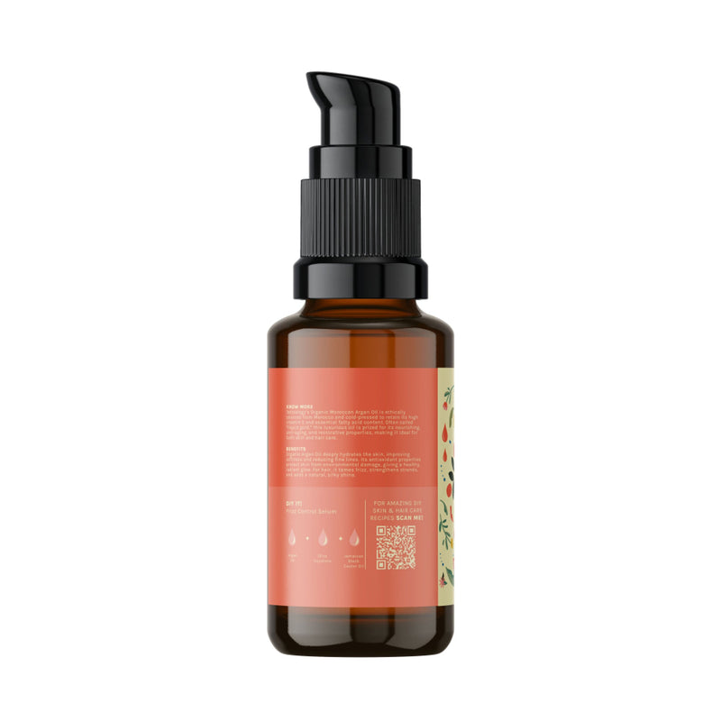 Tattvalogy Organic Moroccan Argan Oil - Vitamin-E Rich, Antioxidant, Tames Frizz for Smooth Hair