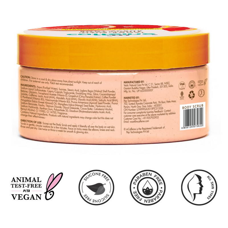 mCaffeine Glow Boost Grapefruit Body Scrub
