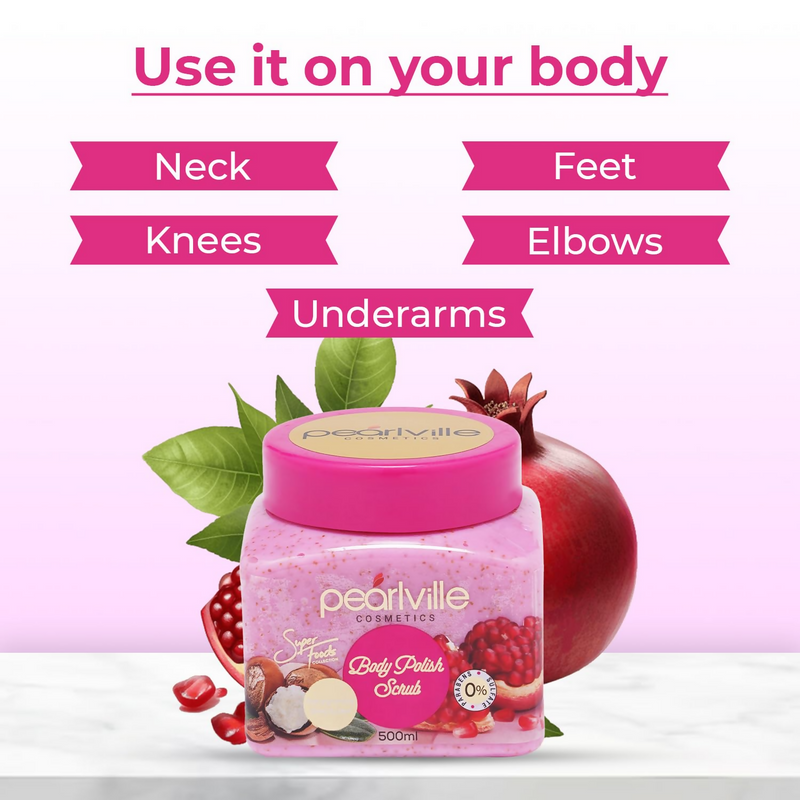 Pearlville Super Foods Collection Pomegranate Shea Butter Body Polish Scrub