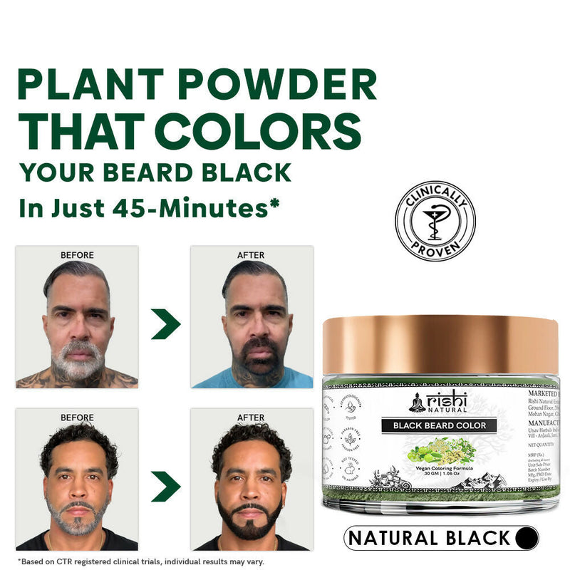 Rishi Natural Beard Black Color