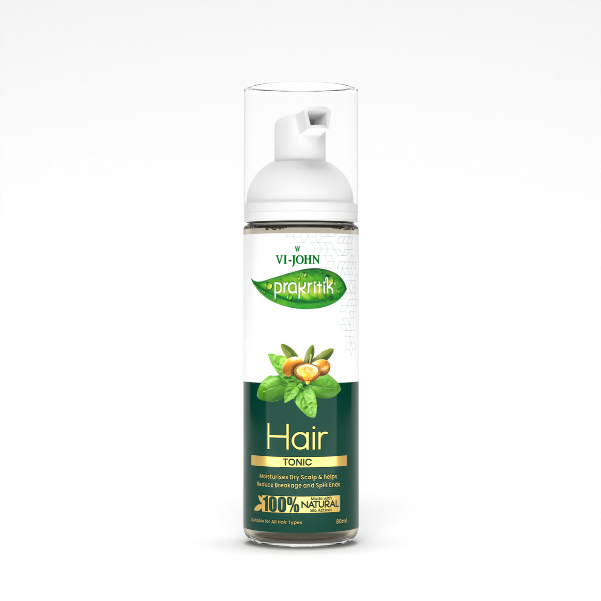 VI-JOHN Prakritik Hair Growth Tonic Prevents greying & dullness Made with 100% Natural Bio Actives