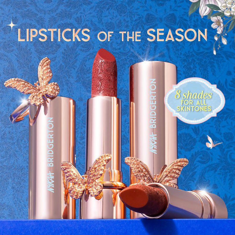 Nykaa Cosmetics X Bridgerton Creamy Matte Longwear Lipstick - Burning Desire
