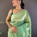 Mint Green Elegance Kanjivaram Saree