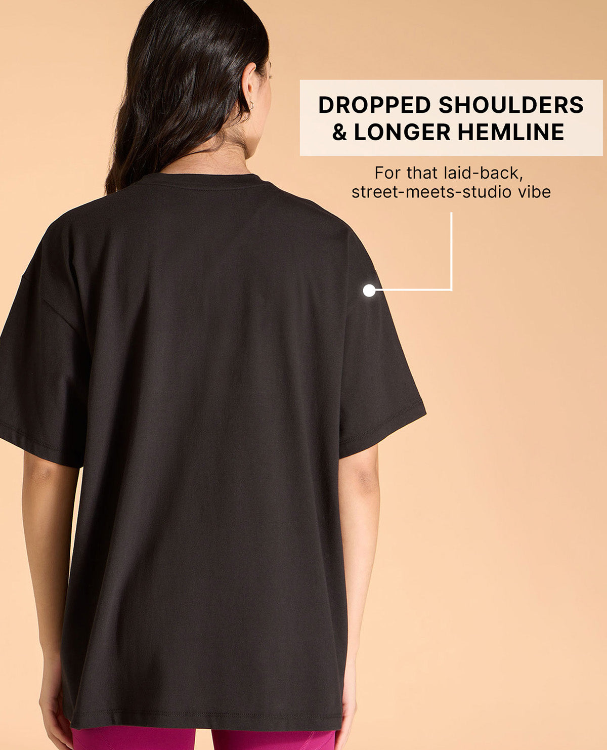 Kica Cotton Oversized Printed Graphic T Shirt Black