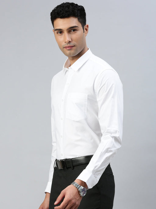 Men 100% Cotton White Shirt Super Faast