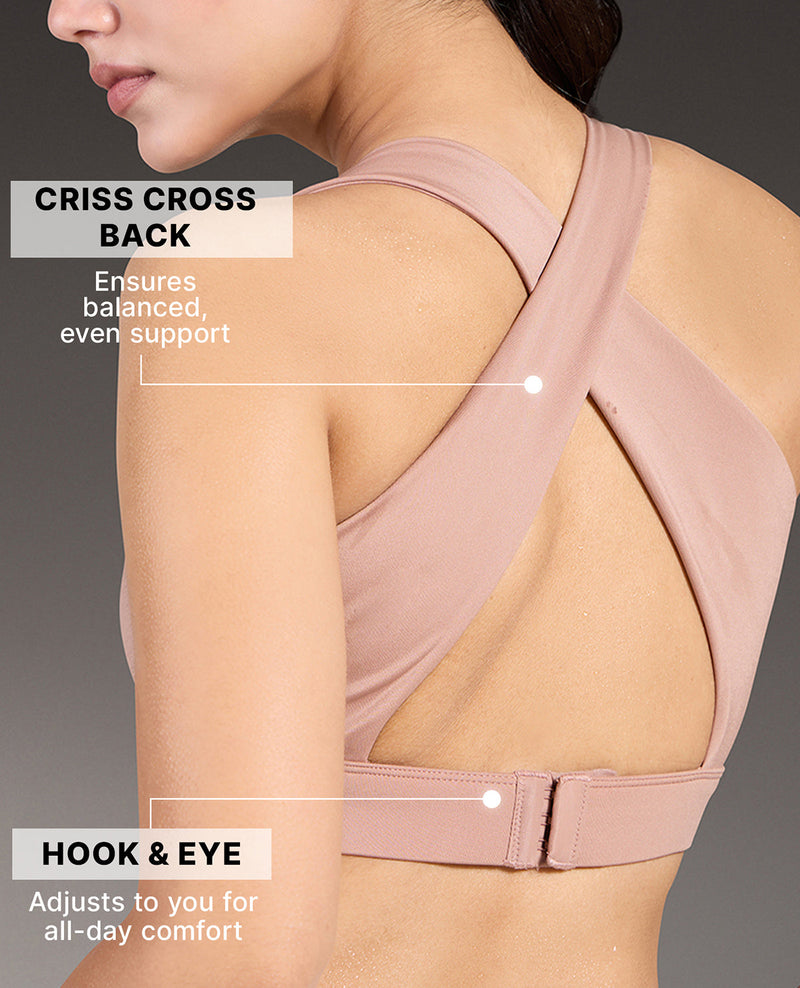 Luxe Crostini Full Coverage And High-Impact Sports Bra Nude
