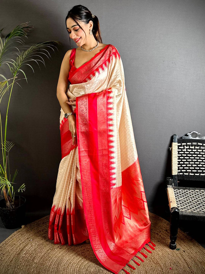 Radiant Pink Banarasi Silk Gadwal Pattu Saree