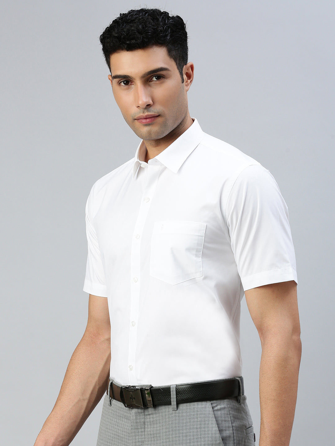 Men Cotton Rich White Shirt Ever Win