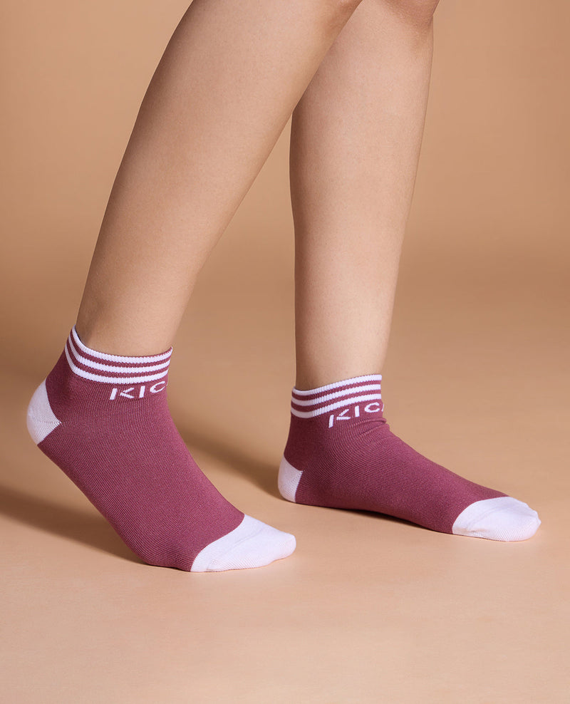 Soft Cotton One More Rep Crew Socks Tulipwood