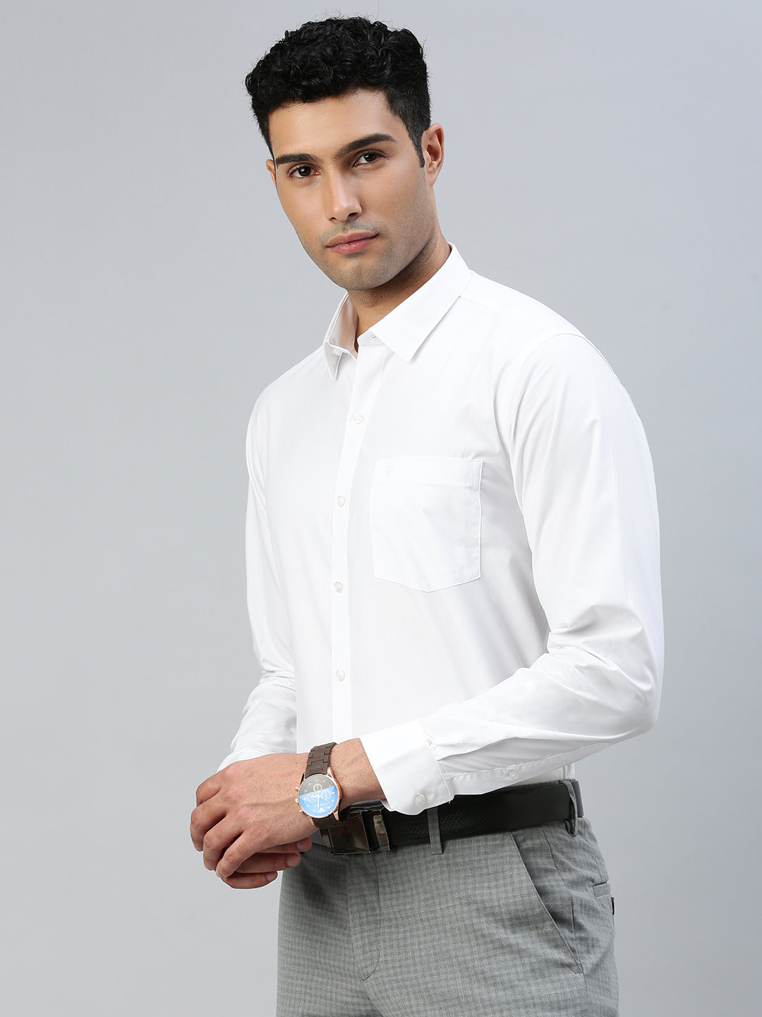 Men Cotton Rich White Shirt Ever Win