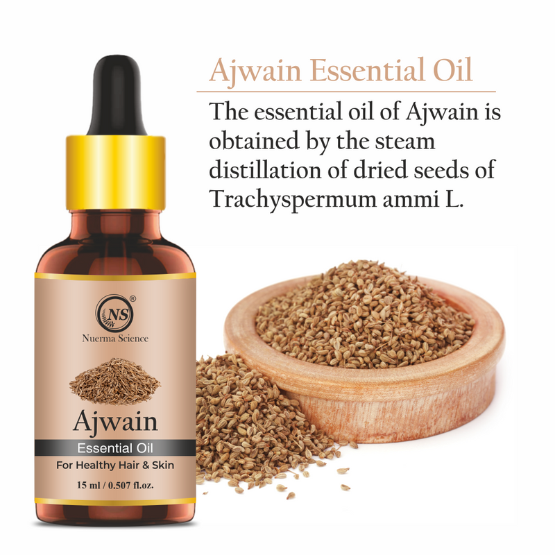 Nuerma Science Pure Ajwain  Essential Oil For Skin Care & Hair Care