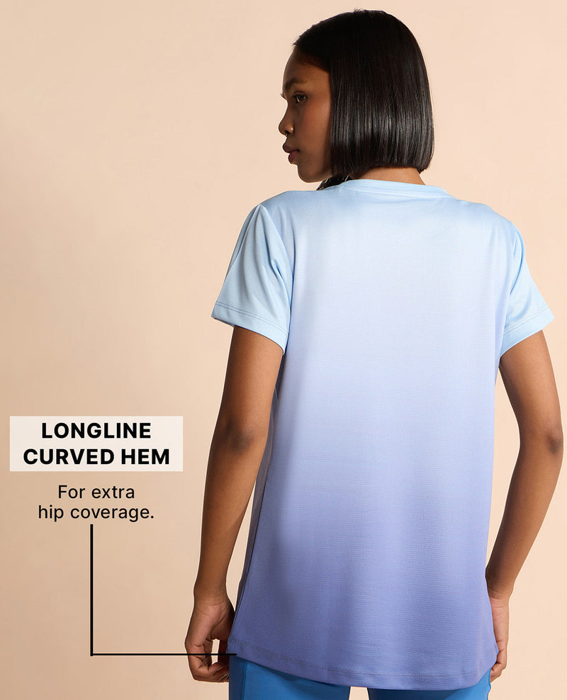 Training Active Tunic Tshirt Ombre Blue