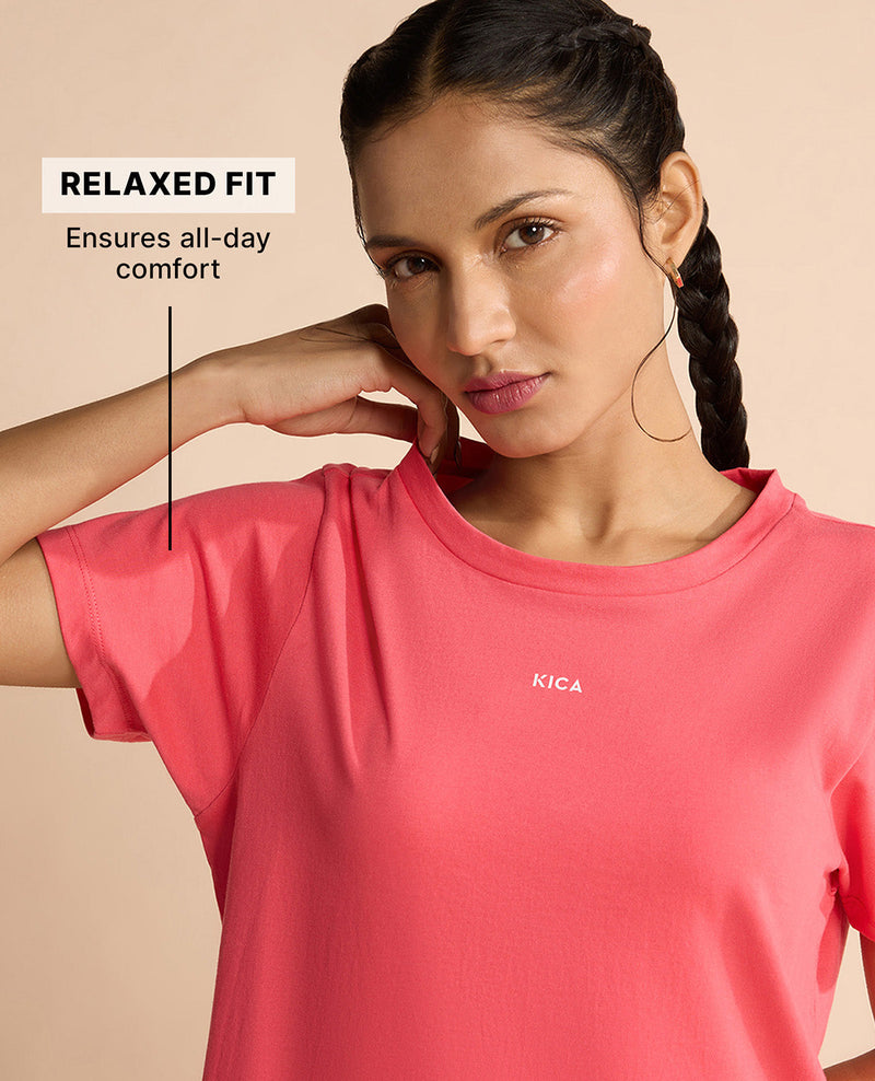 Kica Cotton Regular Fit Top With Flattering Hip Coverage Apple