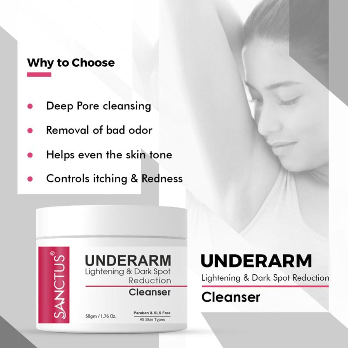 SANCTUS Underarm Lightening & Dark Spot Reduction Cleanser