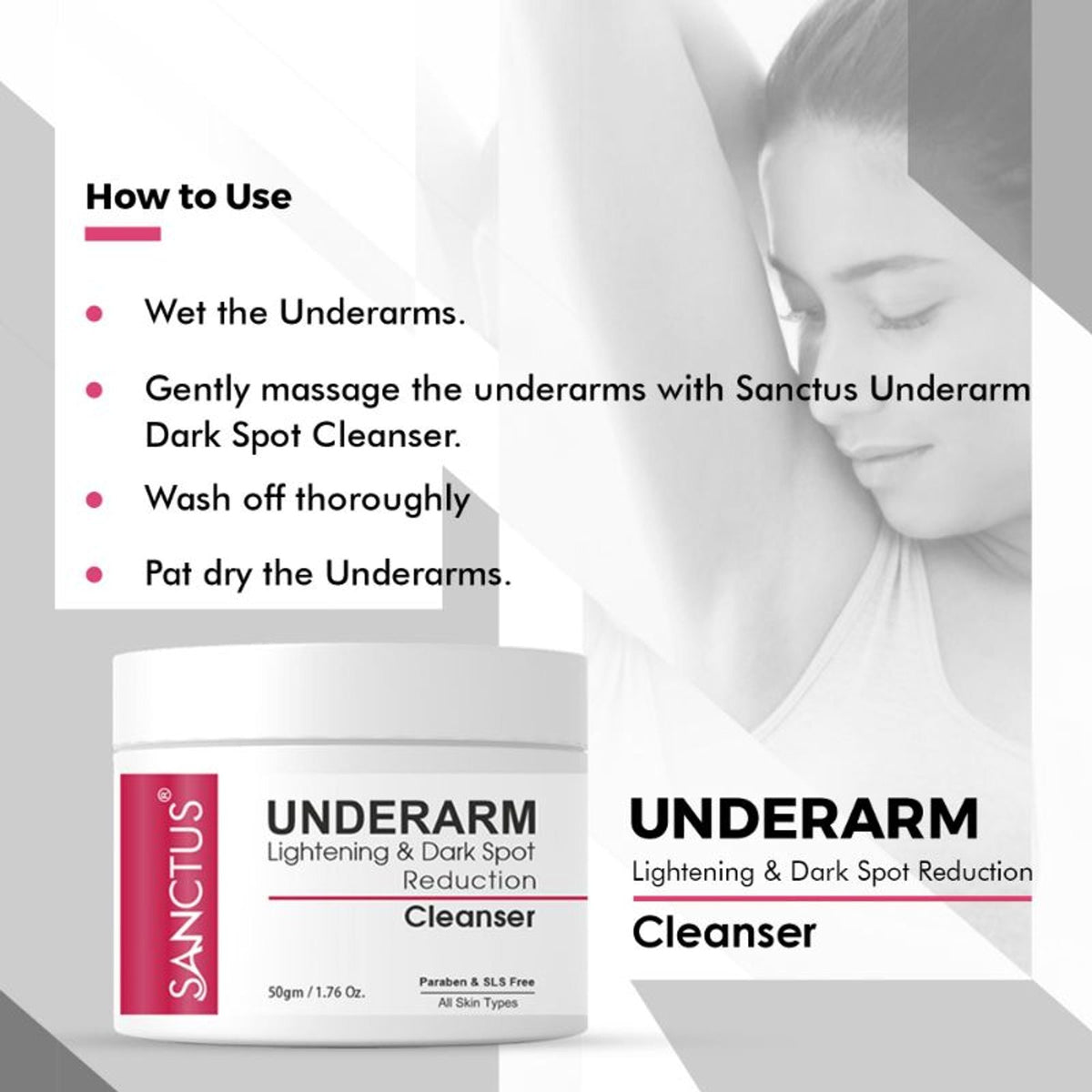 SANCTUS Underarm Lightening & Dark Spot Reduction Cleanser