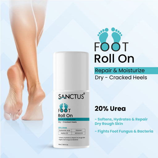 SANCTUS 20% Urea & Hyaluronic Foot Cream Roll On