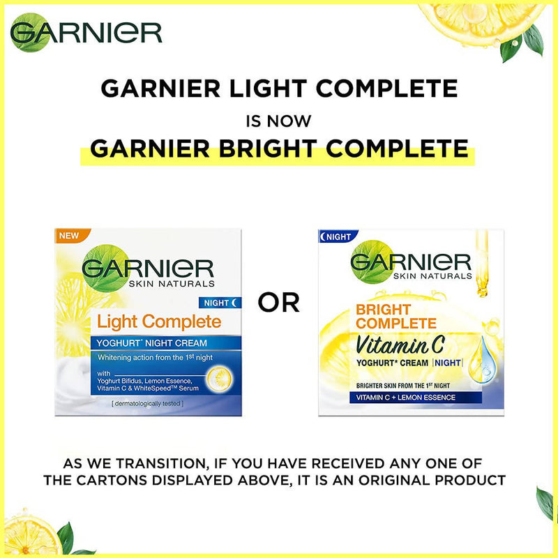 Garnier Bright Complete Vitamin C Yoghurt Night Cream - Limited Time Offer