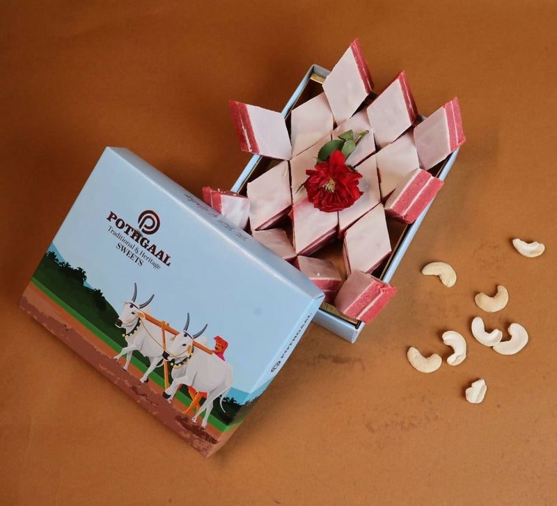Pothgaal Sweets Kaju Strawberry Burfi
