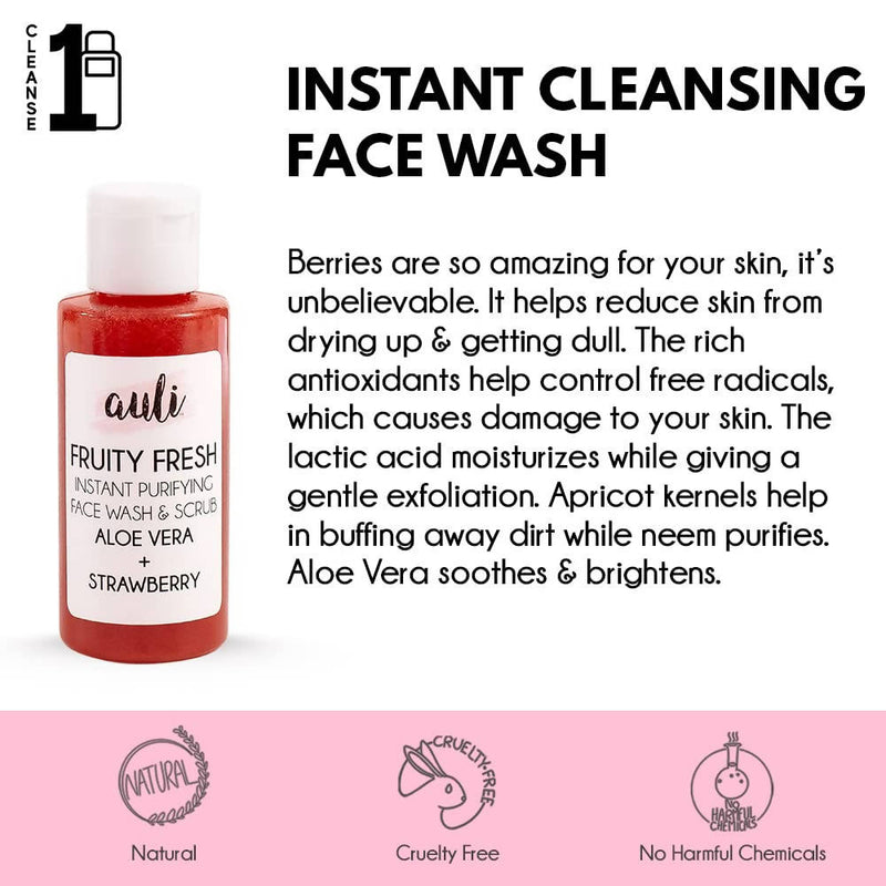 Auli Fruity Fresh Instant Cleansing Face Wash/Scrub