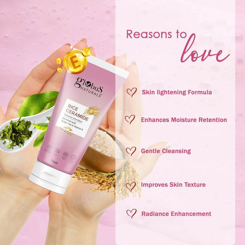 Globus Naturals Rice Ceramide Face Wash