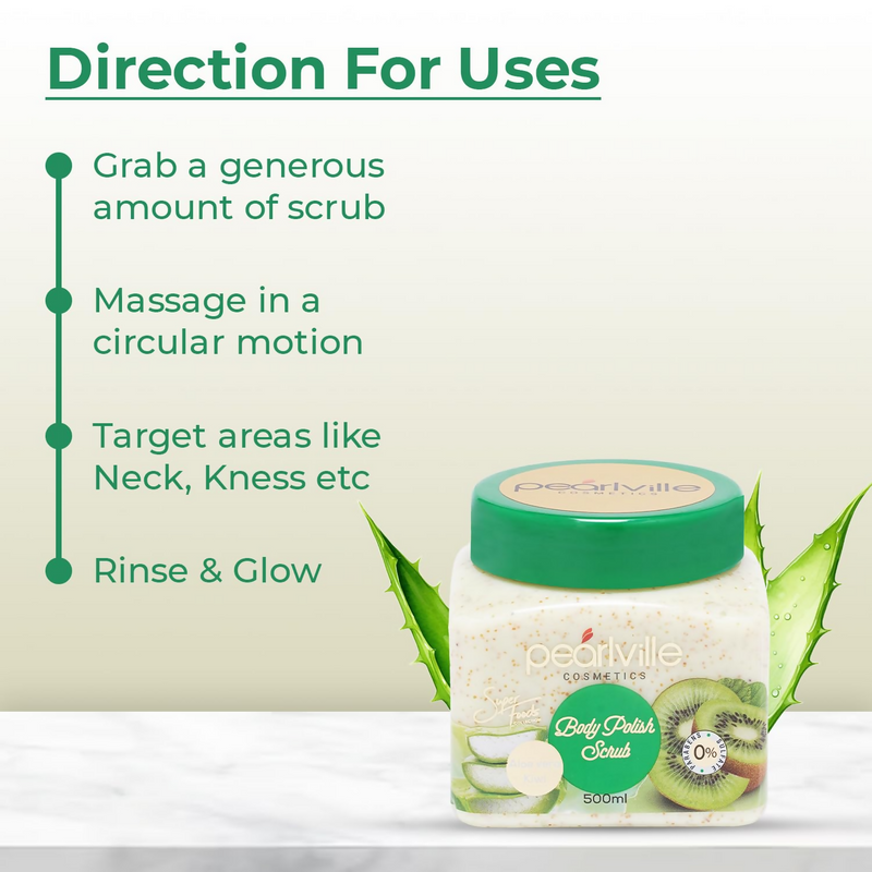 Pearlville Superfoods Collection Kiwi Aloe Vera Body Polish Scrub