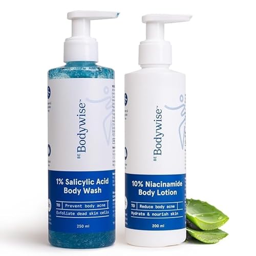 BeBodywise 1% Salicylic Acid Body Wash and 10% Niacinamide Body Lotion
