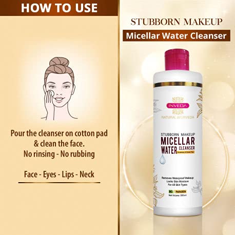 Inveda Stubborn Makeup Micellar Water Cleanser