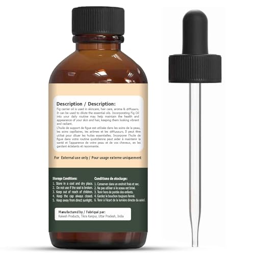 Organic Zing Fig (Ficus carica) Oil | Pure & Natural Carrier Oil for Skincare, Hair Care, Aroma & Diffuser