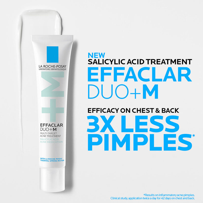 La Roche-Posay Effaclar Duo+M Gel with Salicylic acid, Anti-Acne Moisturiser for Acne-Prone Skin