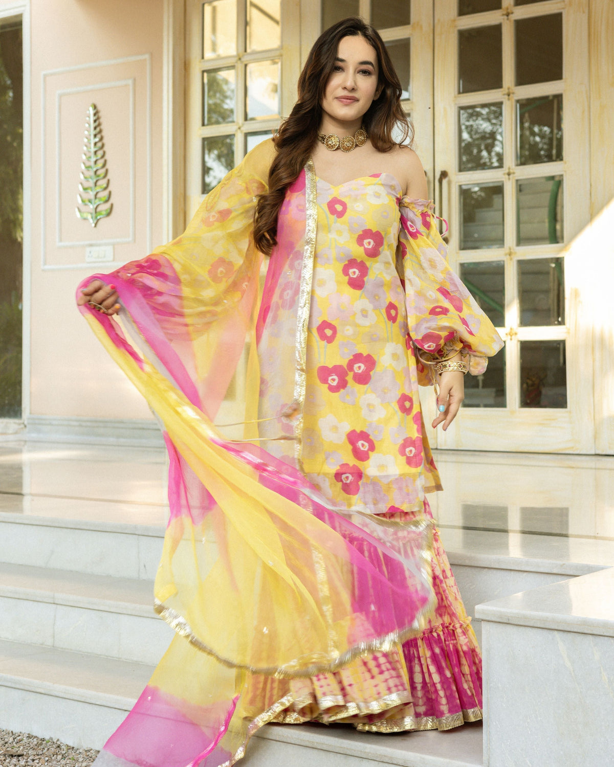 Shabbo Chanderi Sharara Set