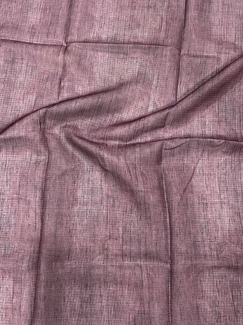 Mauve Pink Kota Floral Digital Cut Work Saree