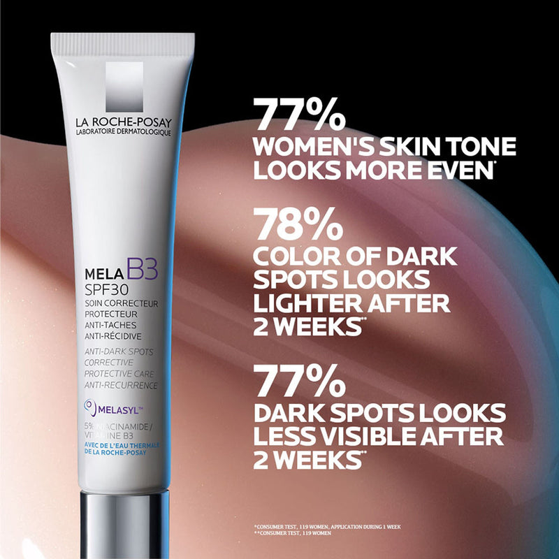 La Roche-Posay Mela B3 SPF30, Anti-Dark Spots Moisturiser & Broad-Spectrum Sunscreen with Melasyl