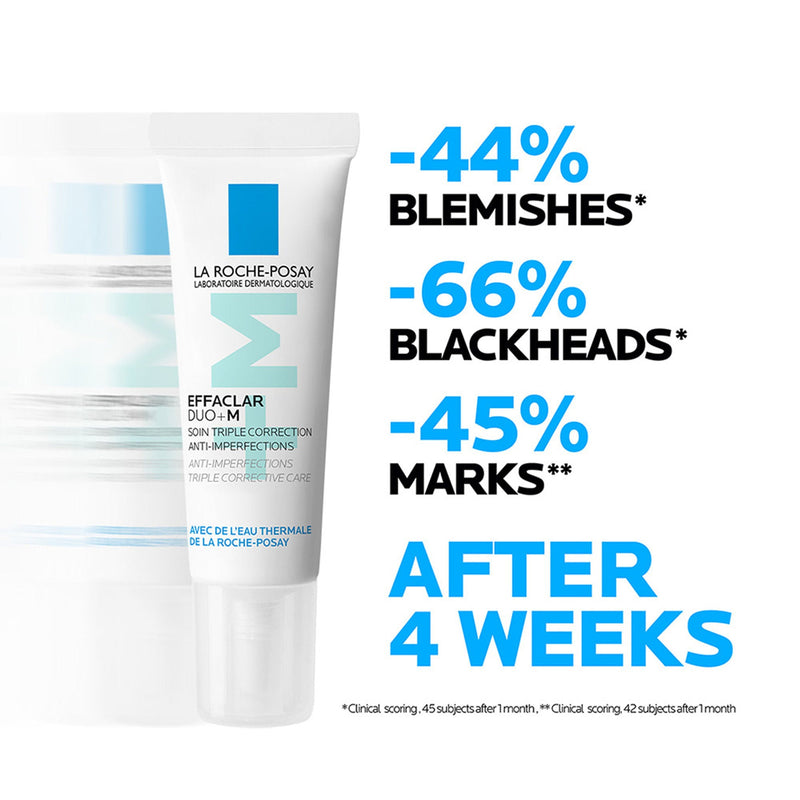 La Roche-Posay Effaclar Duo+M Gel with Salicylic acid, Anti-Acne Moisturiser for Acne-Prone Skin