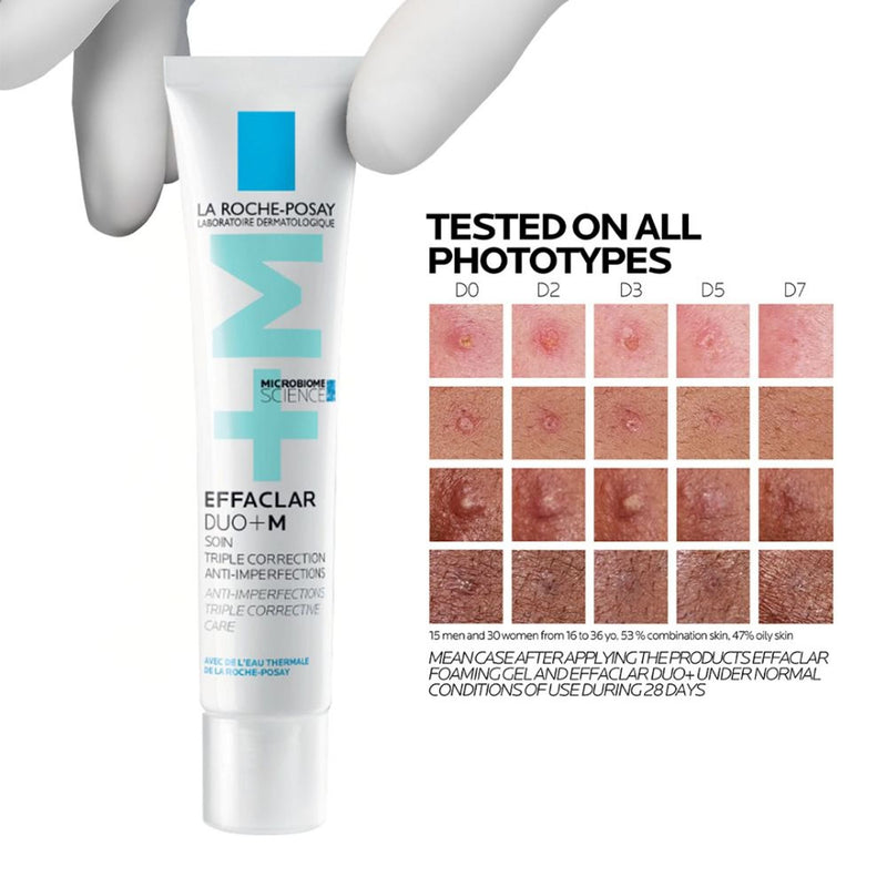 La Roche-Posay Effaclar Duo+M Gel with Salicylic acid, Anti-Acne Moisturiser for Acne-Prone Skin