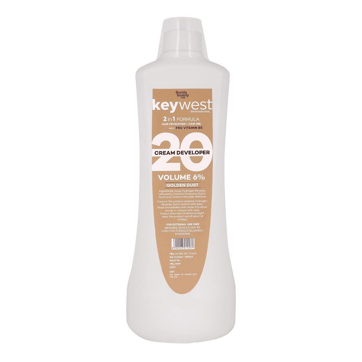 Keywest Professional Hair Color Developer Volume 6% With Pro Vitamin B5