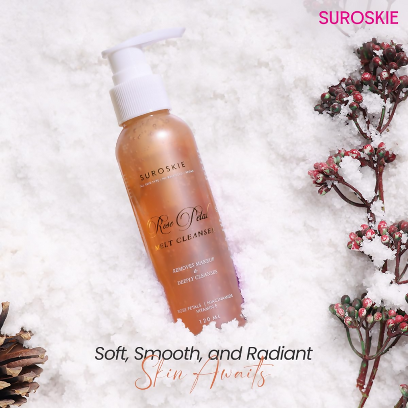 SUROSKIE Rose Petals Melt Cleanser 2-In-1 Face Wash & Makeup Remover