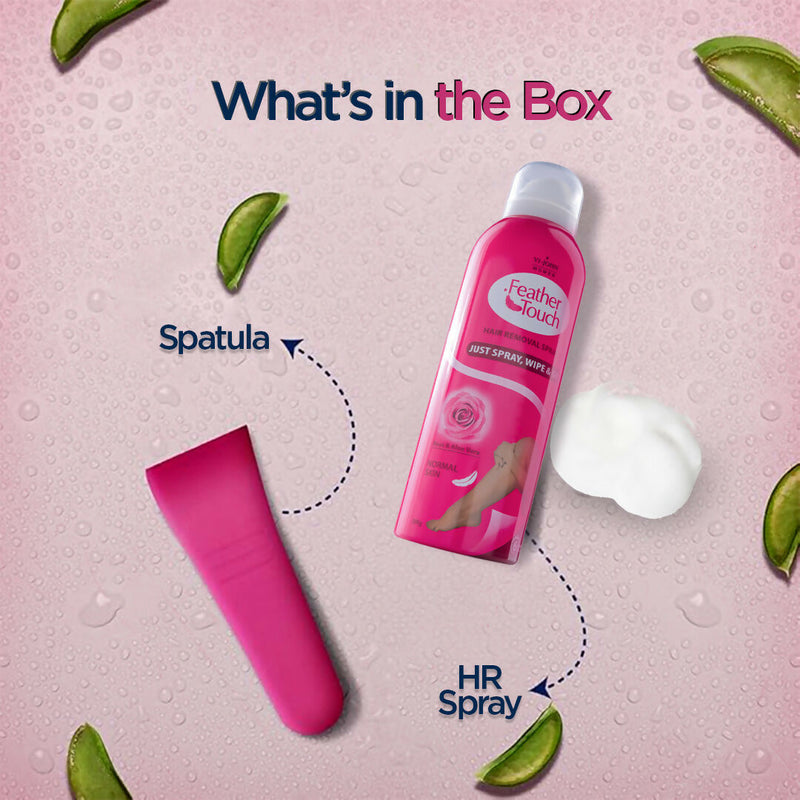 VI-JOHN Feather Touch Dermatologically Tested Rose & Alevera Hair Removal Spray For Women