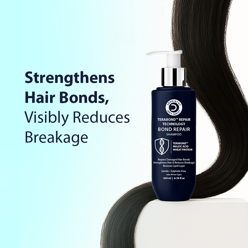 Dermistry Bond Repair Shampoo with TeraBond Maleic Acid Protein Strengthens Weak Hair