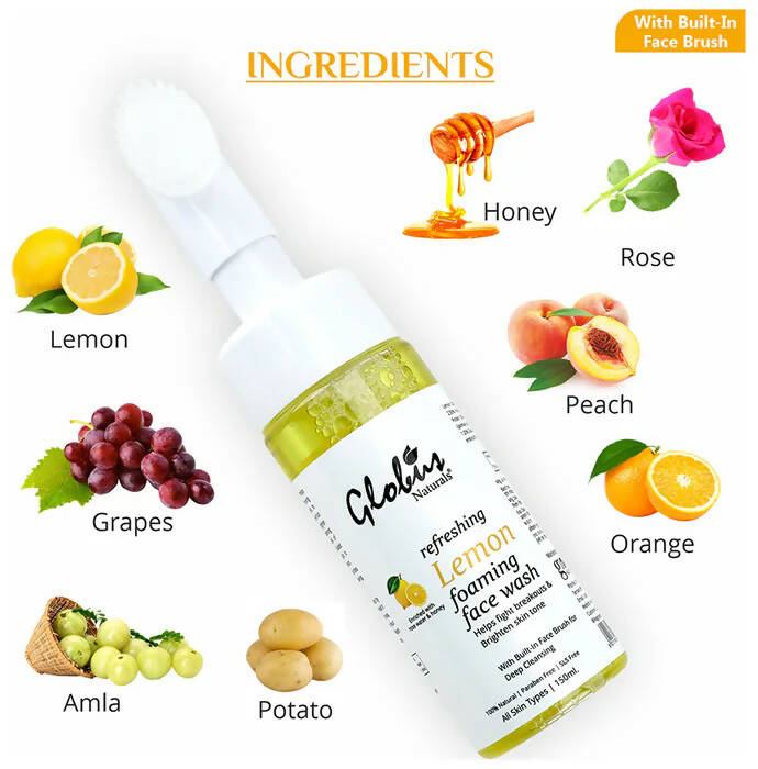 Globus Naturals Lemon Foaming Face Wash