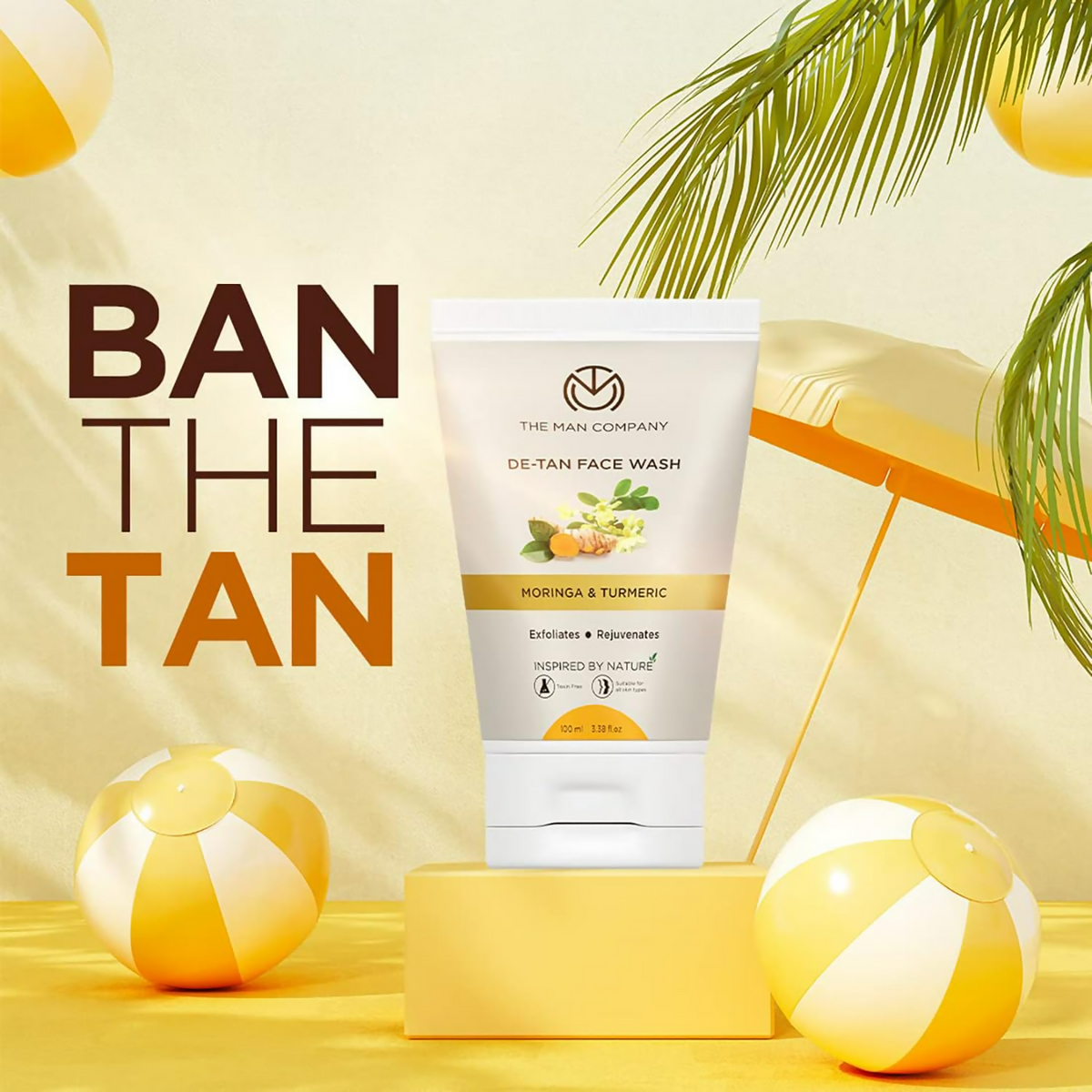 The Man Company De Tan Face Wash For Men with Turmeric & Moringa