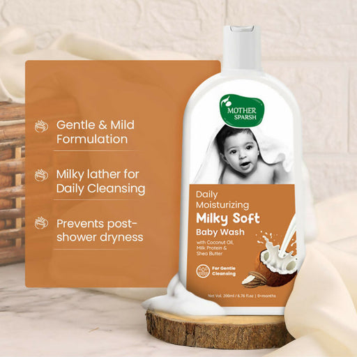 Mother Sparsh Daily Moisturising Milky Soft Baby Wash
