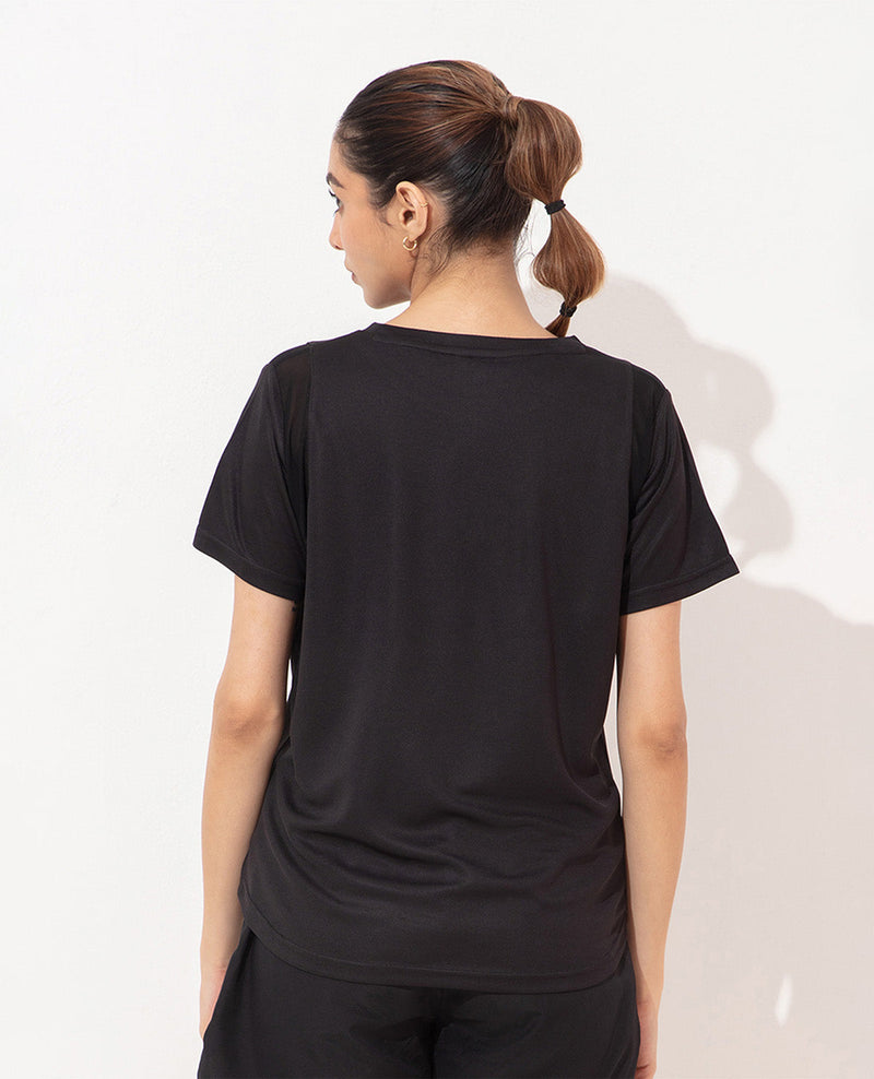Kica Regular Fit Running Top Black